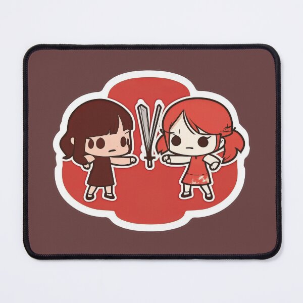 Item preview, Cute Chibi Sis Vs Bro Dueling designed and sold by RoboRembrandt.