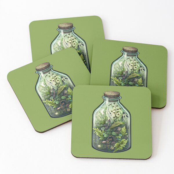 Item preview, Green terrarium in a bottle designed and sold by myabstractmind.
