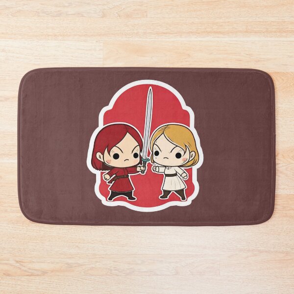 Item preview, Cute Chibi Sis Vs Bro Dueling designed and sold by RoboRembrandt.