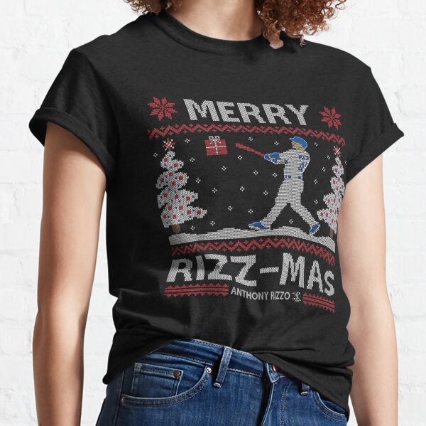 Anthony Rizzo Merry Rizz-Mas Long Sleeve T-Shirt - Apparel