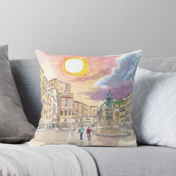 Artikel-Vorschau von Rom Italien Campo dei Fiori Landschaft mit Sonne, designt und verkauft von artshop77.
