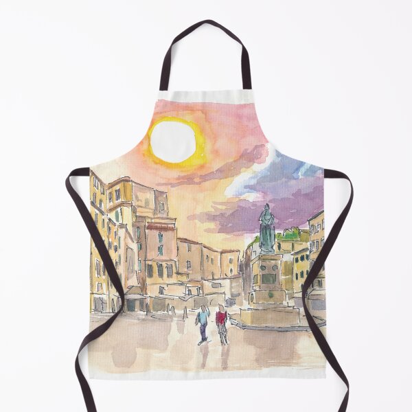 Item preview, Rome Italy Campo dei Fiori Scenery with Sun designed and sold by artshop77.