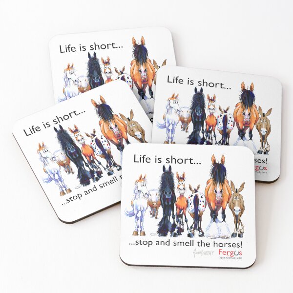 Item preview, Fergus: Life is Short (Black Font) designed and sold by Jean Abernethy.