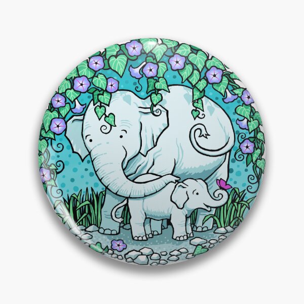Item preview, Elephant Hideaway (Blue) designed and sold by Deborah Kindred.