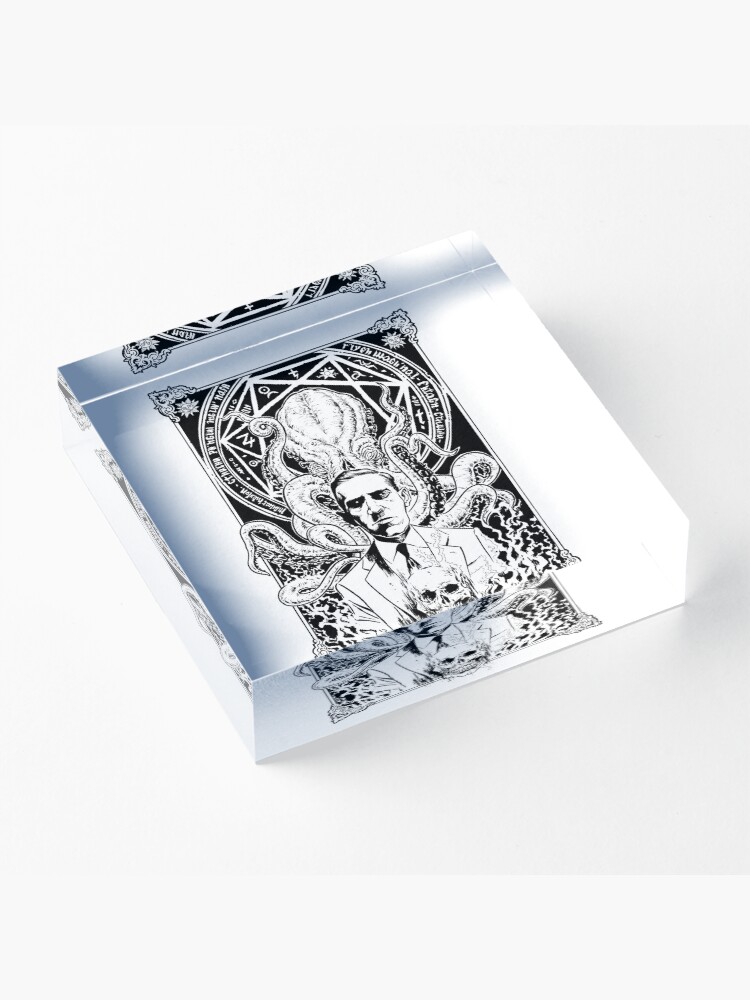 Alternate view of Lovecraft and Cthulhu Acrylic Block