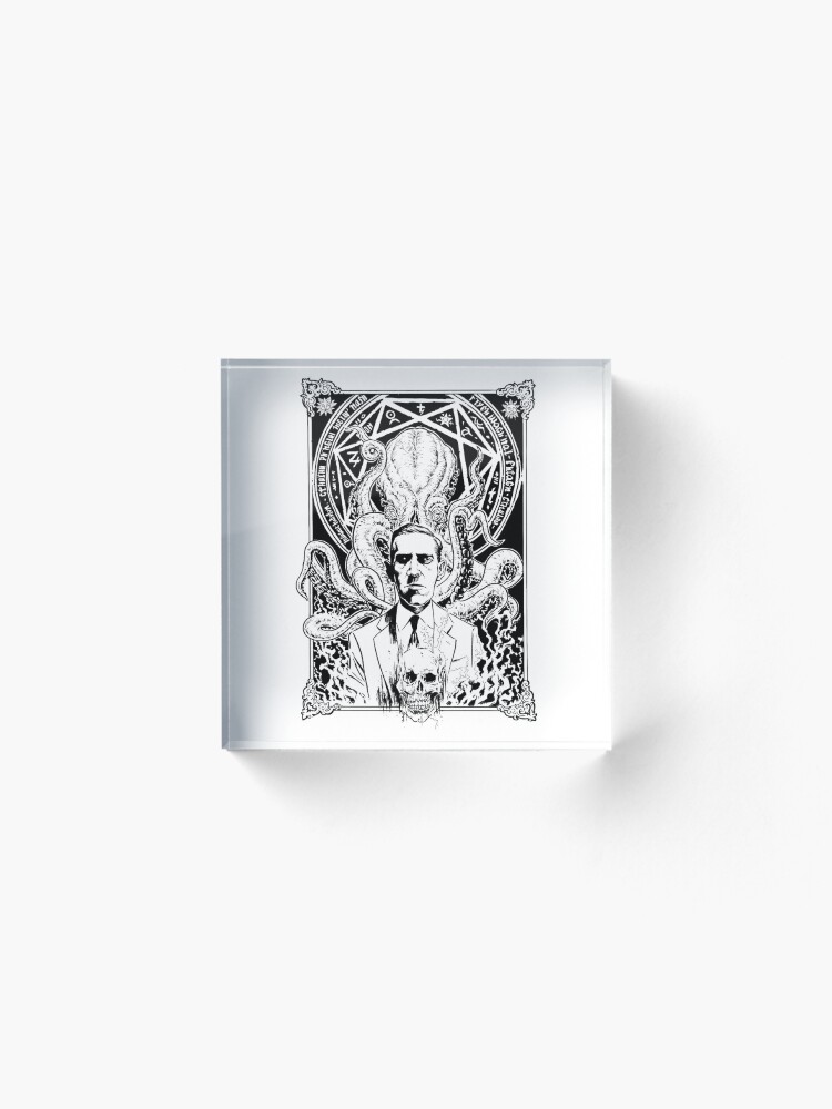Alternate view of Lovecraft and Cthulhu Acrylic Block