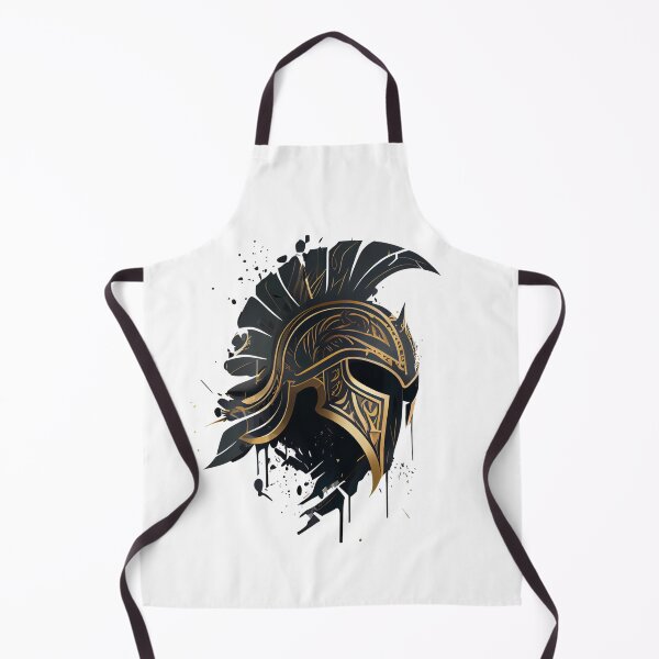 Artikelvorschau, Unleash Your Inner Warrior with Our Black and Gold Tribal Spartan Helmet entworfen und verkauft von ShadowAndSlate.