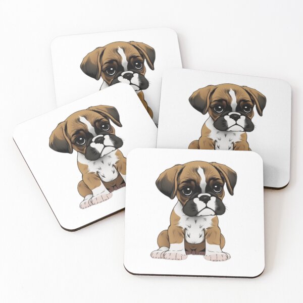 Item preview, Adorable Brown and White Boxer Puppy designed and sold by Fragile Prints.