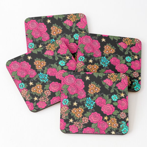 Item preview, Roses and Stars on Black designed and sold by Kristi Duggins.