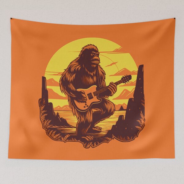 Item preview, Sasquatch Big Foot Rock Music Lover designed and sold by JackCurtis1991.