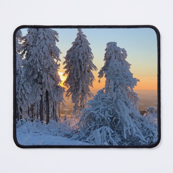 Item preview, Winter in the Taunus 2 - light blue background designed and sold by Binas-gallery.