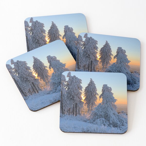 Item preview, Winter in the Taunus 2 - light blue background designed and sold by Binas-gallery.