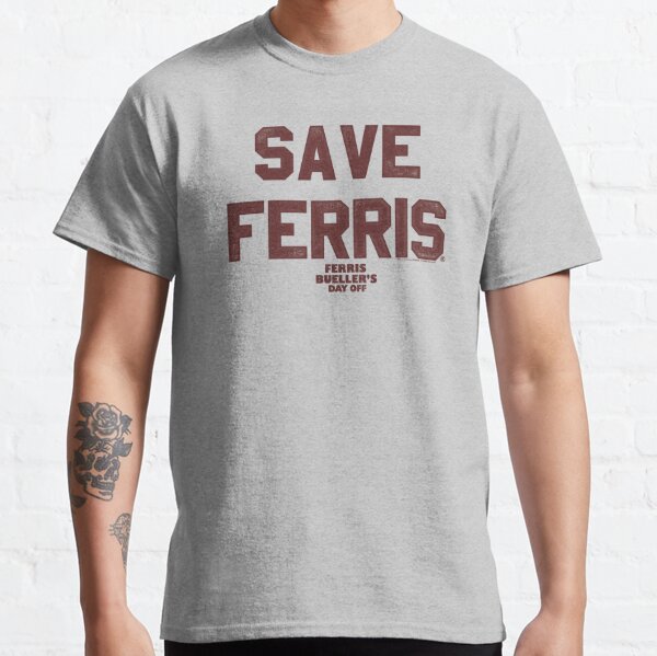 Ferris Bueller's Day Off Save Ferris '86 Red T-Shirt Men's  LARGE