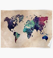 World Map cold World Poster