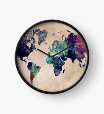 World Map cold World Clock