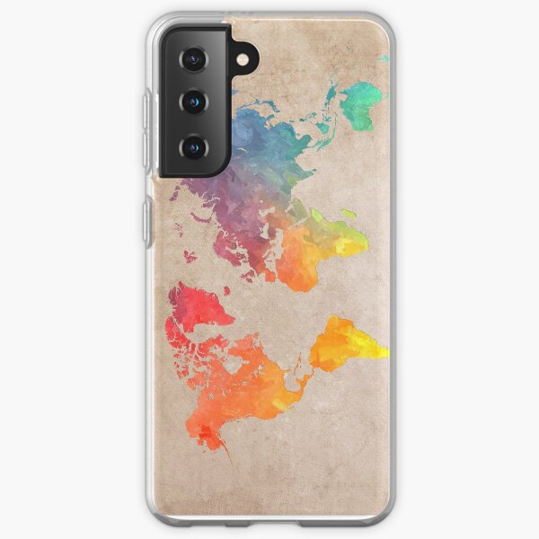 World Map maps Samsung Galaxy Soft Case