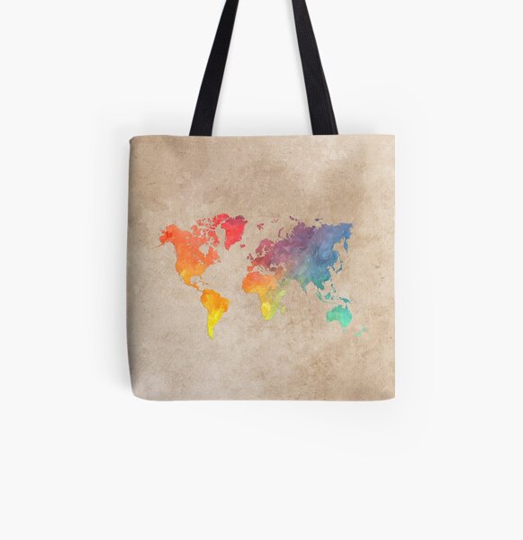 World Map maps All Over Print Tote Bag