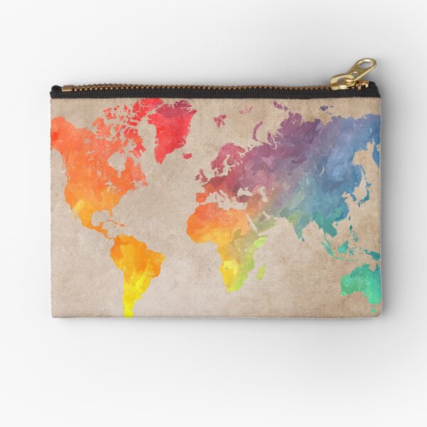 World Map maps Zipper Pouch
