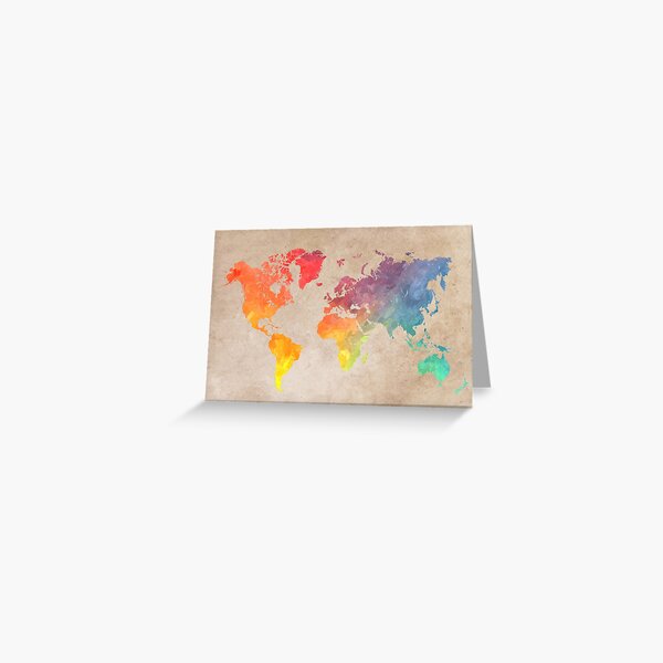 World Map maps Greeting Card