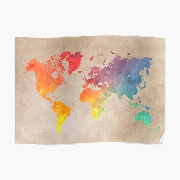 World Map maps Poster