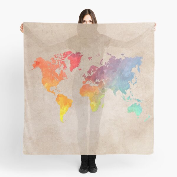 World Map maps Scarf
