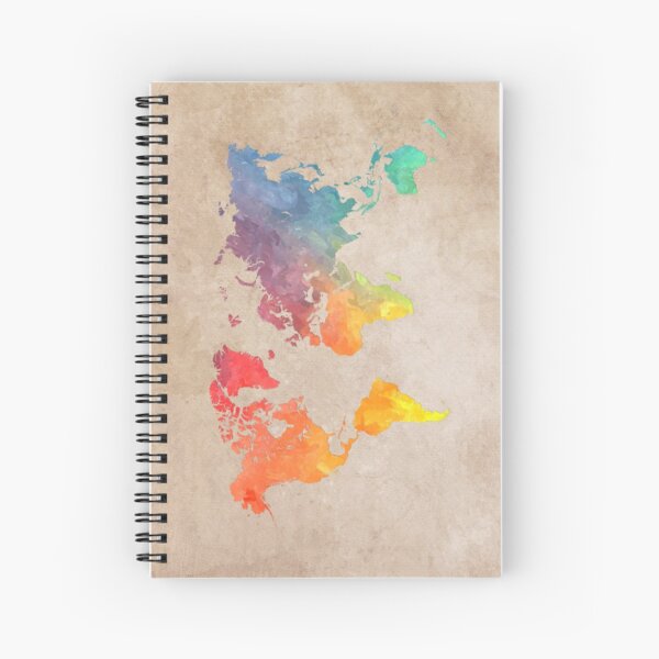 World Map maps Spiral Notebook
