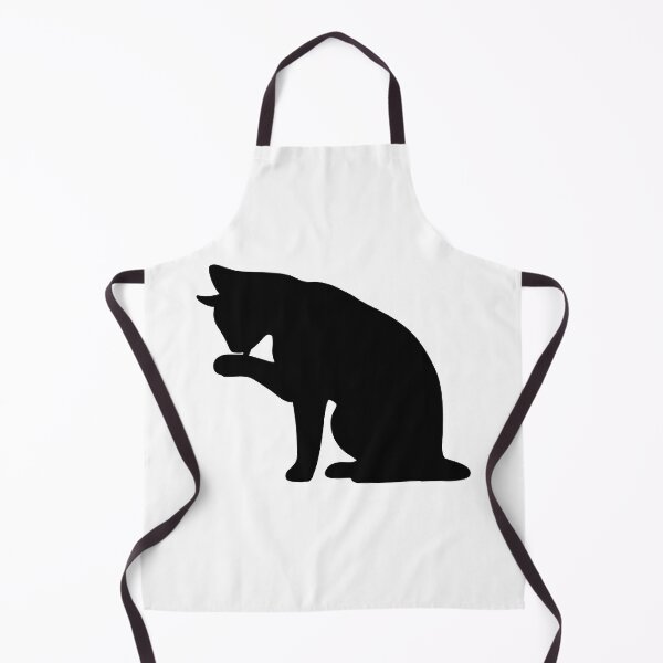 Item preview, Cat silhouette licking its paw. designed and sold by Nyctophiles.