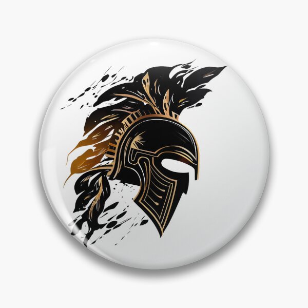 Artikelvorschau, Black and Gold Tribal Spartan Helmet entworfen und verkauft von ShadowAndSlate.