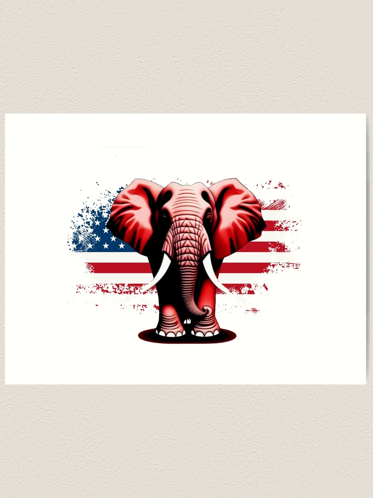 Republican Elephant American Flag Patriot GOP hotsell Pin by Tanya Creations Unisex Men