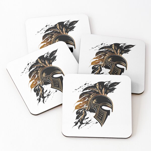 Item preview, Black and Gold Tribal Spartan Helmet designed and sold by ShadowAndSlate.