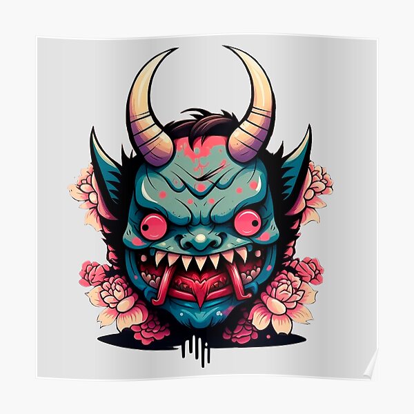 Pósters: Oni Hanya Japon%c3%a9s Demonio Demonio Tatuaje Monstruo Jap%c3%b3n Anime Horror Manga