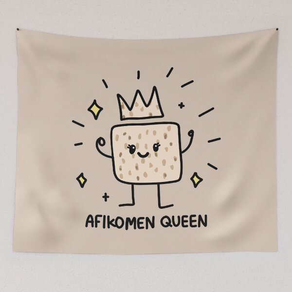 Item preview, Passover Matzah Afikomen Queen Jewish Holiday Cartoon Doodle Character, made by EndlessEmporium designed and sold by EndlessEmporium.