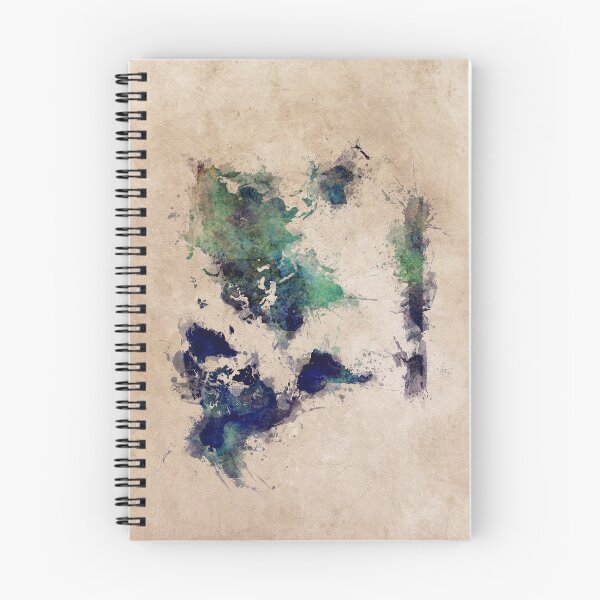 Item preview, World map blue splash designed and sold by JBJart.