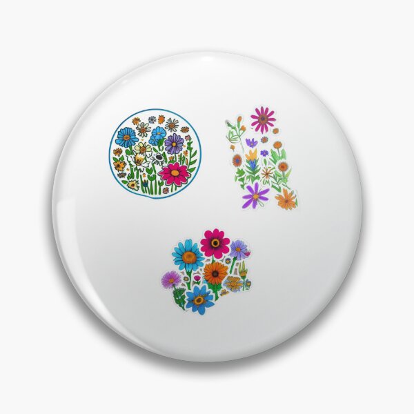Item preview, Wild Flowers Sticker Pack of 3 designed and sold by HanaiPrint.