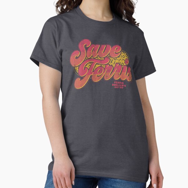 Item preview, Ferris Bueller's Day Off Save Ferris Distressed Bubble Text designed and sold by FifthSun.