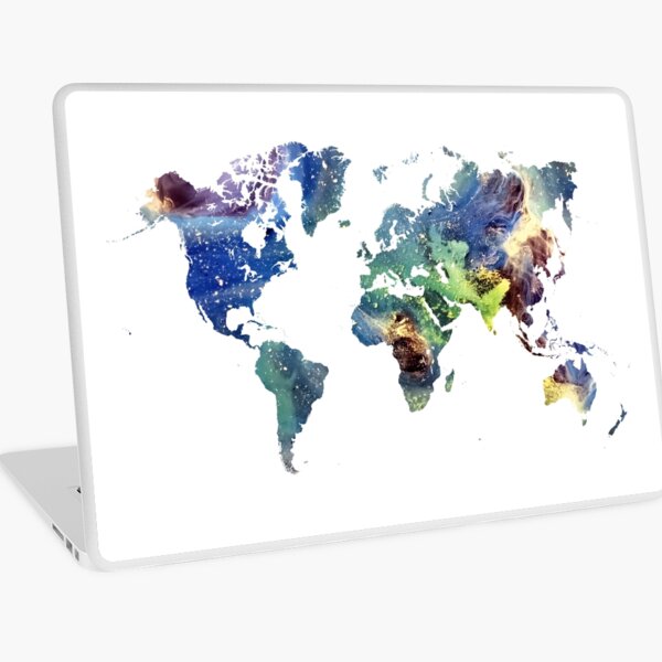 World map cosmos #map #worldmap Laptop Skin