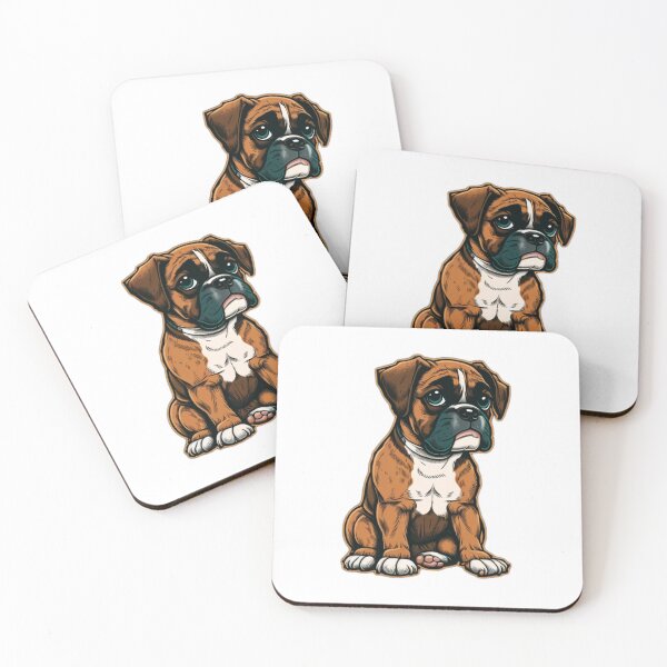Item preview, Cute Brown and White Boxer Puppy designed and sold by Fragile Prints.