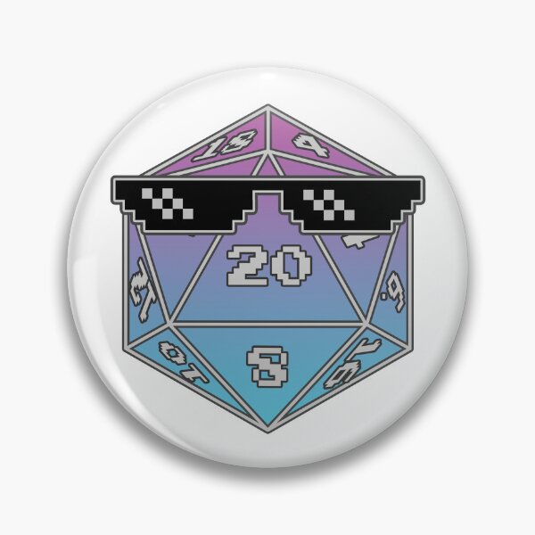 Artikelvorschau, Retro 80er D20 Deal With It ohne Text entworfen und verkauft von impishthreads.