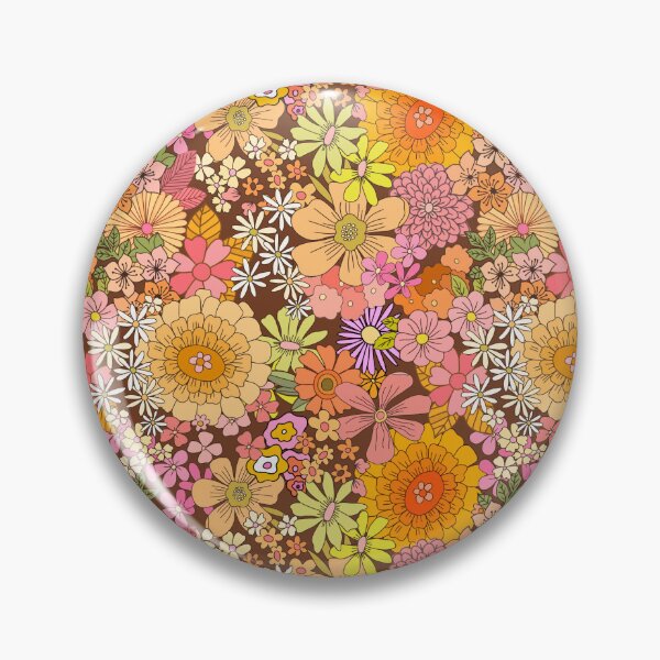 Item preview, hand drawn 70ies flowers designed and sold by taika tori.