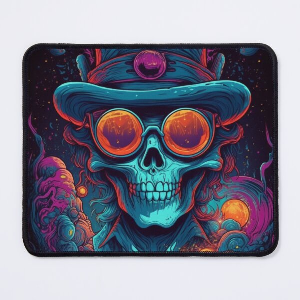Item preview, Whimsical Psychedelic Skull Madhatter Graphic Design V.10 designed and sold by Pexelpanoramas.