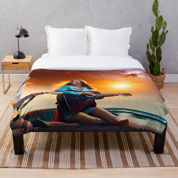 Item preview, Dos cantantes con guitarra bajo un cielo estrellado junto al mar. designed and sold by Chancedazur.
