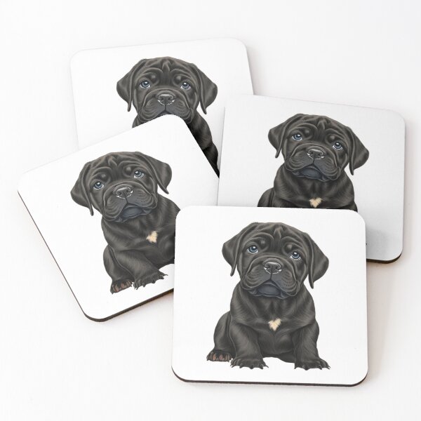 Item preview, Cute Black Cane Corso Puppy designed and sold by Fragile Prints.