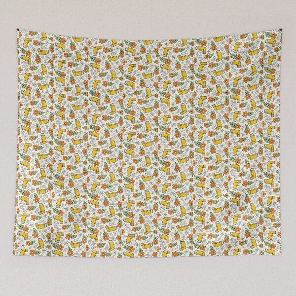 Item preview, Asthma Inhalers and Grey Awareness Ribbons Yellow and Orange Floral designed and sold by KrisInStitches.