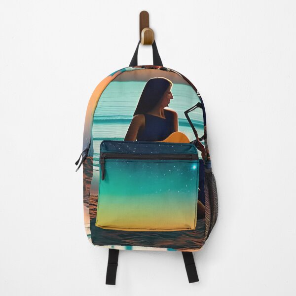 Item preview, Dos cantantes con guitarra bajo un cielo estrellado junto al mar. designed and sold by Chancedazur.