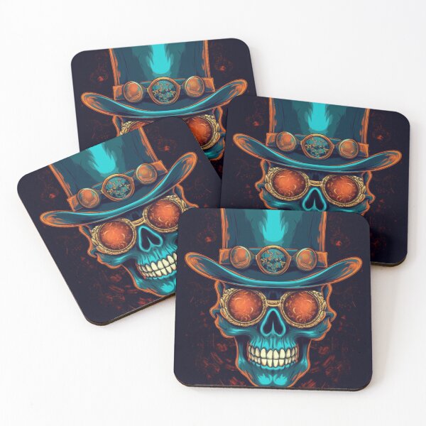 Item preview, Whimsical Psychedelic Skull Madhatter Graphic Design V.12 designed and sold by Pexelpanoramas.