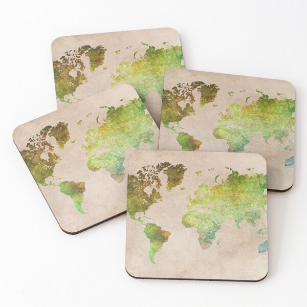 Item preview, Green World Map ecology #map #worldmap designed and sold by JBJart.