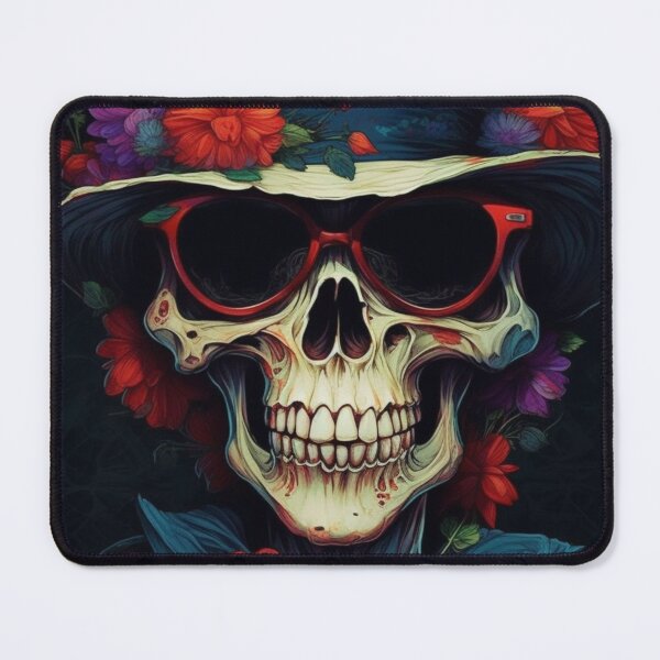 Item preview, Whimsical Psychedelic Skull Madhatter Graphic Design V.13 designed and sold by Pexelpanoramas.