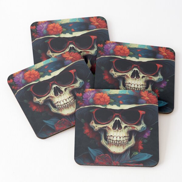 Item preview, Whimsical Psychedelic Skull Madhatter Graphic Design V.13 designed and sold by Pexelpanoramas.