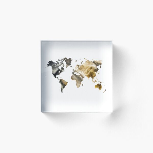 World Map Sandy world #map #worldmap Acrylic Block