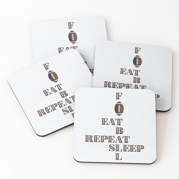 Item preview, American Football cute caligraphy design,Eat sleep football repeat,Nice  designed and sold by MariamaArts.